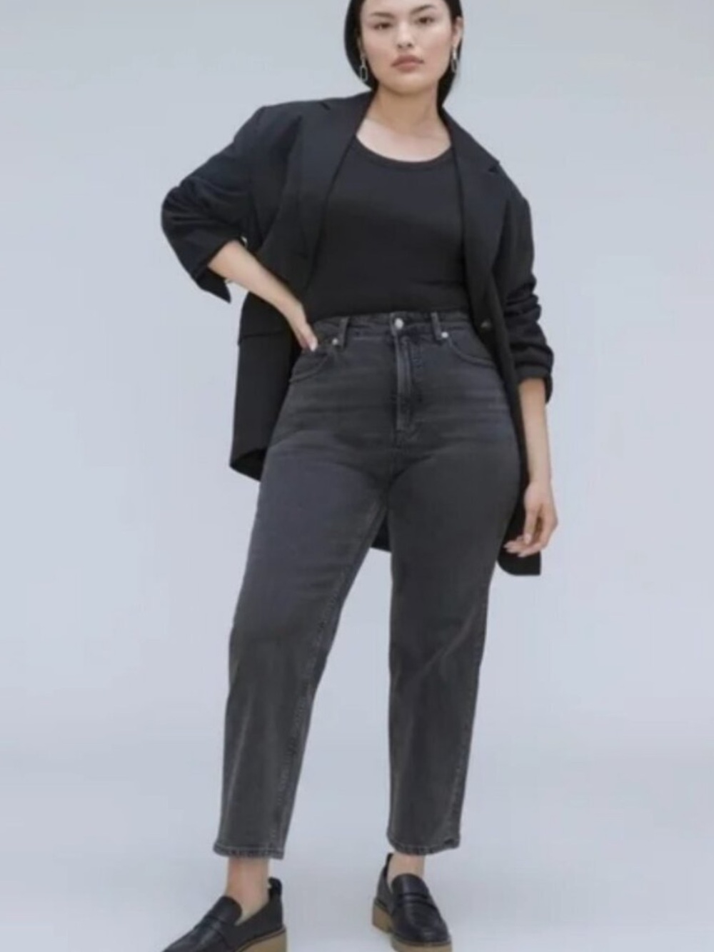 Everlane The Curvy Way High Jean Washed Black